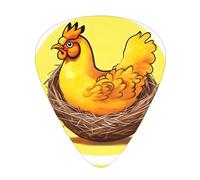 Bird's Nest Golden Chicken Guitar picks, 12 pieces per pack, 3 different thicknesses, suitable for guitar, bass, ukulele and other instruments.