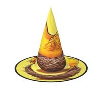 Bird's Nest Golden Chicken Halloween Witch Hat 2 PCS Comfortable And Durable Suitable For Party Role Play And Carnival