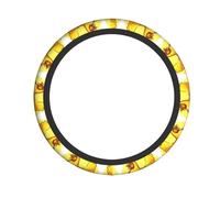Bird's Nest Golden Chicken Steering Wheel Cover, 15 Inch Universal Protective Cover, Soft Breathable Durable Full Surround Sports Car Accessories