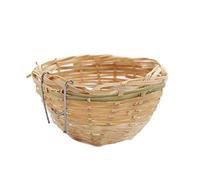 Bird's Nest Hand Woven Bird Cage Accessories Hanging Cozy Bird Nest Hand Woven Bird Nest with Metal Hook