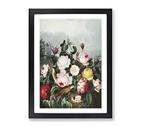 Birds Nest In The Roses By Robert John Thornton Vintage Framed Print | A4 Black Framed Wall Art | Ready to Hang | Classic Nature Picture | Living Room Bedroom Lounge Office
