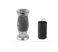 Bird's Nest Outdoor Tr Can,Stainless Steel Waste Bin,5.2 Gallon Capacity, Tr