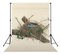 Birds Nest Print Photo Studio Background 5x7ft Soft Photo Backdrop Curtain For Studio Content Creator Equipment