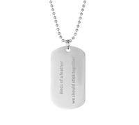 Birds of a Feather Dog Tag Necklace with Ball Chain Album Inspired Merch for Tour Concert Fans Gifts, Large, Stainless Steel, No Gemstone