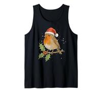 Birds of Great Britain. A Christmas Robin Tank Top