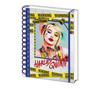 Birds Of Prey Warning Harley Quinn A5 Notebook Birds Of Prey Multicolor