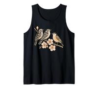 Birds On a Branch Sakura Watching Birding Watcher Lover Tank Top