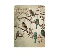 Birds On Branches Car Air Freshener Hanging, Long Lasting Scented Car Aromatherapy Tablets, Square Fragrance Scented Cards for Vehicles, Bedroom, Wardrobe Gray-style