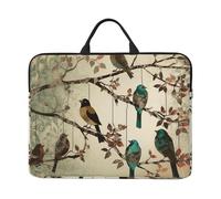 Birds on Branches Laptop Case 14 in, TSA Laptop Sleeve Shockproof Protective Notebook Case Water Resistant Computer Bag with Handle Briefcase Handbags for Men Women