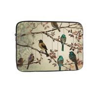 Birds on Branches Laptop Case 17 inch, TSA Laptop Sleeve Shockproof Protective Notebook Case Water Resistant Computer Carrying Cover Briefcase Handbags Men Women Computer Bag