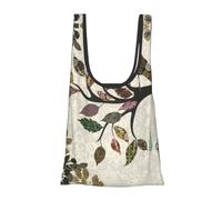 Birds On Branches Print Reusable, Foldable,Washable Grocery Bags Foldable in A Pouch Eco Tote Shopping Bag,Daily Shopping Loading