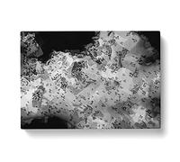 Birds On The Move In Abstract Modern Art Canvas Wall Art Print Ready to Hang, Framed Picture for Living Room Bedroom Home Office Décor, 60x40 cm (24x16 Inch)