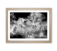 Birds On The Move In Abstract Modern Art Framed Print | A3 Oak Framed Wall Art | Ready to Hang | Abstract Fantasy Picture | Living Room Bedroom Lounge Office