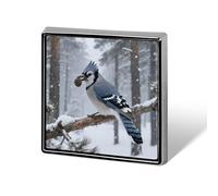 Birds on The Tree Lapel Pin Square Metal Brooch Pin with Secure Pin Back Fashion Button Badge for Clothing, Hats, Bags Decoration