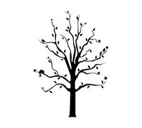 Birds on The Tree Removable Wall Decals Stickers Living Room Furniture Decor MuralSticker Nursery-S-42x60cm-Black