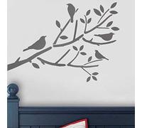 Birds on Tree Branch Stencil Home Wall Decor Art Craft Painting Stencil (XSmall- 11X16CM)