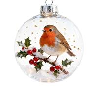 Birds Ornament Set, 2D Bird Christmas Tree Ornaments 2025, Memorial Keepsake Decorations, Clear Holiday Ornaments Home Décor (D)