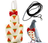 Birds Pigeon Diaper Pants Harness and Leash, Bird Diapers for Pigeons and Leash Harness, Diapers for Birds Cockatiel Parrot, Parakeet Diaper, Pigeon Pants, Parrot Clothes for Bird (XL-Watermelon)