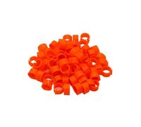 Birds Pigeon Feet Rings Inner Diameter 8mm Plastic Dove Clip Ring Pigeon Dove Quail Foot Ring,Orange,100Pcs