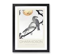 Birds & Plants By Ohara Koson Exhibition Museum Asian Japanese Framed Wall Art Print, Ready to Hang Picture for Living Room Bedroom Home Office Décor, Black A3 (34 x 46 cm)