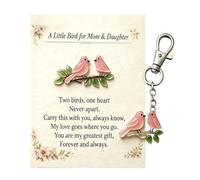 Birds Pocket Hug Card with Keychain, Birds Pocket Hug Keyring with Sentimental Card, Cute Bird Pendant for Mom, Daughter & Friend, Birthday Gifts for Emotional Support, Keepsake & Appreciation