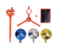 Birds Reflect Deterrent Solar Powered, Bird Scare Reflective Device, Voice Visual Bird with 360° Reflective Prisms for Outdoor Garden Yard, ABS Material Wind Powered Rotat