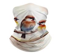Birds Resting On Tree Branch Hair Band Comfortable Neck Warmer Quick Drying Face Shield For Climbing Yoga Skiing 25X50Cm