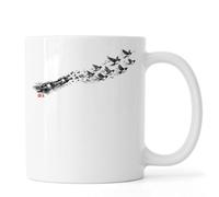 Birds Rising from Broken Chains Freedom Ceramic Tea Coffee Mug White