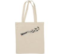 Birds Rising From Broken Chains Freedom Natural Cotton Tote Bag White