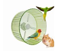 Birds Running Wheel Exercise Toys, Parrot Hamster Exercise Wheel Toy, Quiet Running Wheel for Parrots Bird Parakeets Hamster Guinea Pig Budgie Lovebird and More (Green)