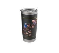 Birds Sitting on Branch with Blossoms in Springtime Stainless Steel Insulated Tumbler