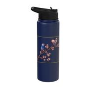 Birds Sitting on Branch with Blossoms in Springtime Stainless Steel Insulated Water Bottle