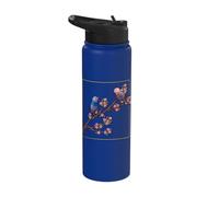 Birds Sitting on Branch with Blossoms in Springtime Stainless Steel Insulated Water Bottle