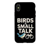 Birds > Small Talk Funny Birdwatching Quote Case for iPhone X/XS