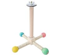 Birds Toy Wooden Carousel Perches for Budgies Parrot Bird Playground Hanging Play Stand for Bird Cages