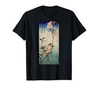 Birds Tree Cherry Blossom Japanese Woodblock Art Japan T-Shirt