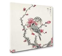 Birds upon a Plum Tree by Numata Kashu Canvas Print | Gallery Wrapped 30mm Frame Wall Art | 20x20 inches | Ready to Hang | Asian Landscape Picture | Living Room Bedroom Lounge Office