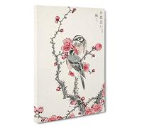 Birds upon a Plum Tree by Numata Kashu Canvas Print | Gallery Wrapped 30mm Frame Wall Art | 30x20 inches | Ready to Hang | Asian Landscape Picture | Living Room Bedroom Lounge Office
