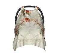 Birds Vintage Art Baby Car Seat Canopy Cover, Multi Use Breathable Nursing Breastfeeding Covers for Mom Soft Stroller Sun Shade Newborn Shower Gift