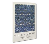 Birds Vol.1 William Morris Canvas Print | Gallery Wrapped 30mm Frame Wall Art | 30x20 inches | Ready to Hang | Contemporary Bird Picture | Living Room Bedroom Lounge Office