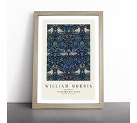 Birds Vol.3 by William Morris Framed Wall Art Picture Print - Canvas Painting - Modern Home Décor Poster - Ready to Hang for Living Room Bedroom Kitchen - Oak A3 (36 x 48 cm)