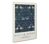 Birds Vol.3 William Morris Canvas Print | Gallery Wrapped 30mm Frame Wall Art | 30x20 inches | Ready to Hang | Contemporary Bird Picture | Living Room Bedroom Lounge Office