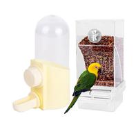 Birds Waterer & Feeder - Capacity Drinking Dispenser for Parakeet | Smart Spill Proof Bird Water Dispenser & Feeder for Parrot Finch Canary jovebirds Cockatiel Cage Accessory Outdoor Use