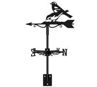 Birds Weather Vane - Retro Cockerel Weathervane Silhouette - Decorative Wind Direction Indicator for Outdoor Farm