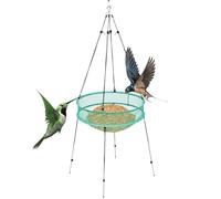 Birdseed Hoop, Lightweight Strong Collapsible Stays | Wind Resistant Bee Feeder For Outdoor Yard, Lawn, Ground Friend Lover