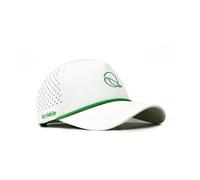 birdskie Golf Hat Snapback with Rope Design, Water Proof, Moisture Wicking, Breathable, Quick Drying, High Performance Golf Hat, The Captain 2 Golf Cap White Hat with Green Rope, White, One Size