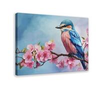 Birdsong And Fragrant Flowers Poster Canvas Poster Bedroom Decor Landscape Office Room Decor Gift 16x24inch(40x60cm)
