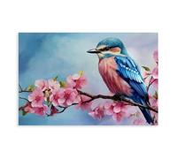 Birdsong And Fragrant Flowers Poster Canvas Poster Bedroom Decor Landscape Office Room Decor Gift 20x30inch(50x75cm)