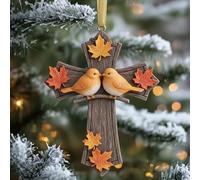 Birdsong and the Light of Faith: Exquisite Cross Ornament Collection (A)