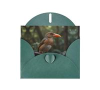 Birdsong Dark Green Patterns greeting card 6x4 inches with envelope, covering birthdays, weddings and other occasions